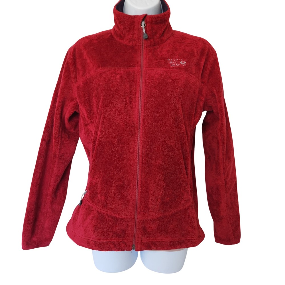 Mountain Hardwear Fleece Jacket Full Zip Red Women's Small